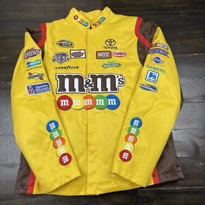 Chase Authentics NASCAR M&M's Racing Jacket 2XL Kyle Busch Toyota Yellow Youth
